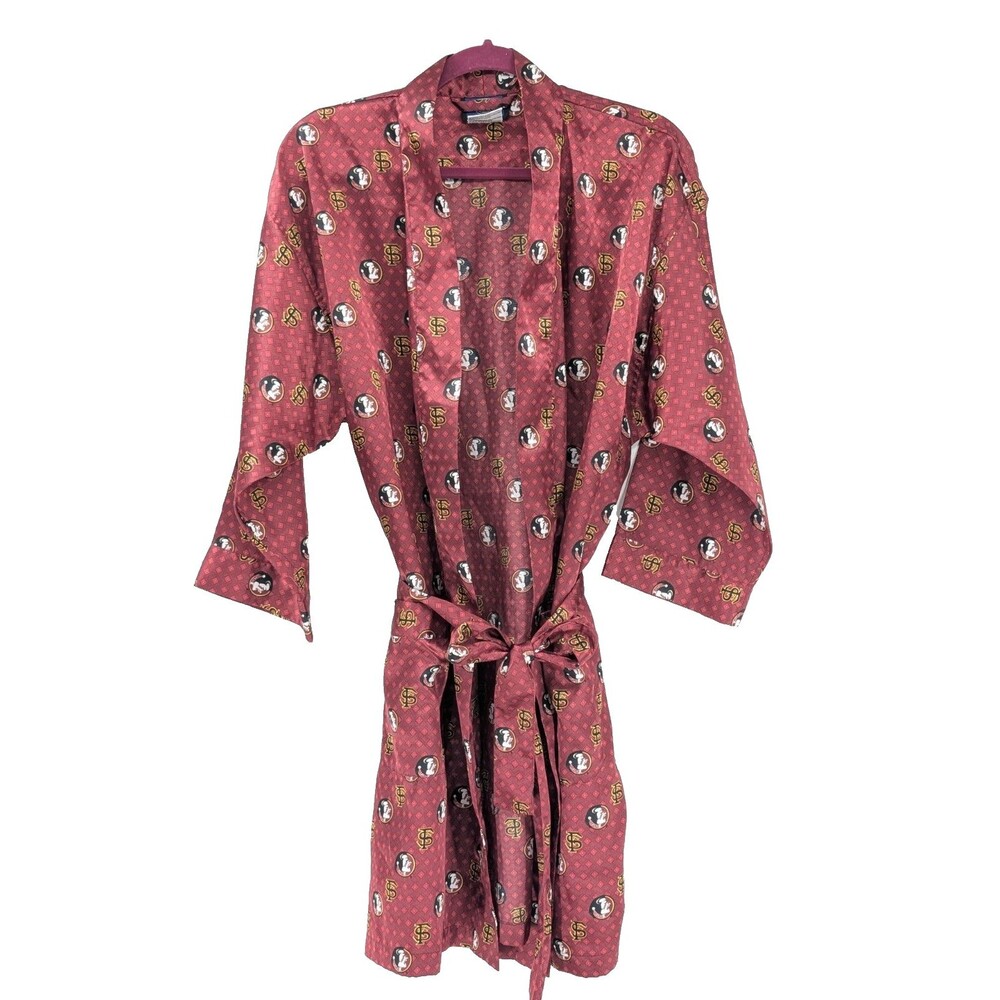 Florida State Seminoles Vintage Garnet Satin Robe FSU Collegiate Size Small